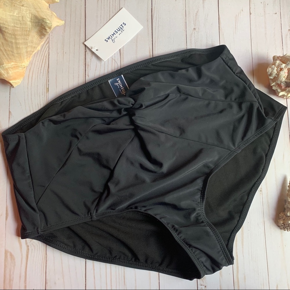 Swimsuits for All black bikini bottoms size 24